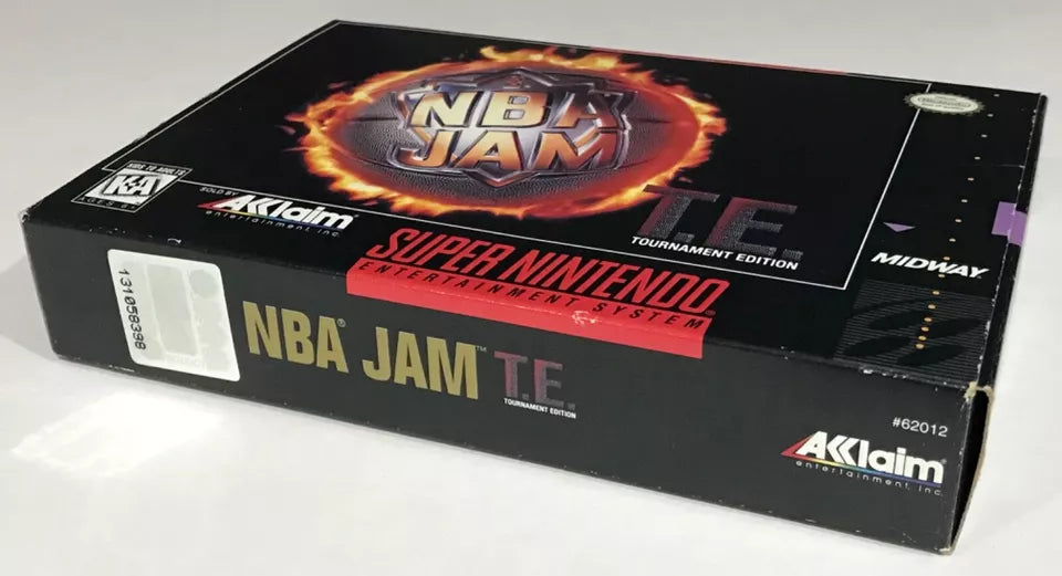 NBA JAM TE Tournament Edition Super Nintendo SNES CIB Complete Poster Near Mint