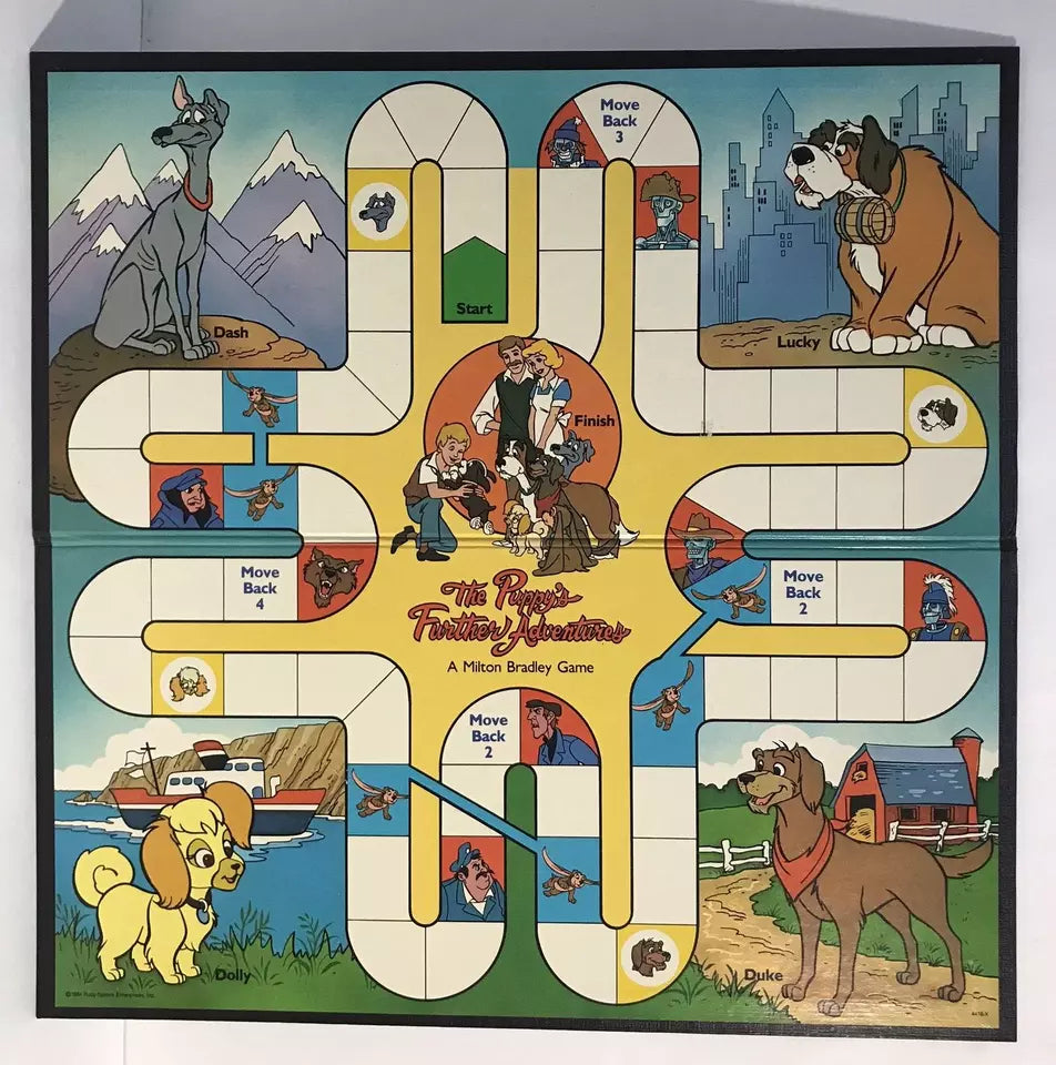 1984 Milton Bradley The Puppy's Further Adventures Vintage Board Game COMPLETE