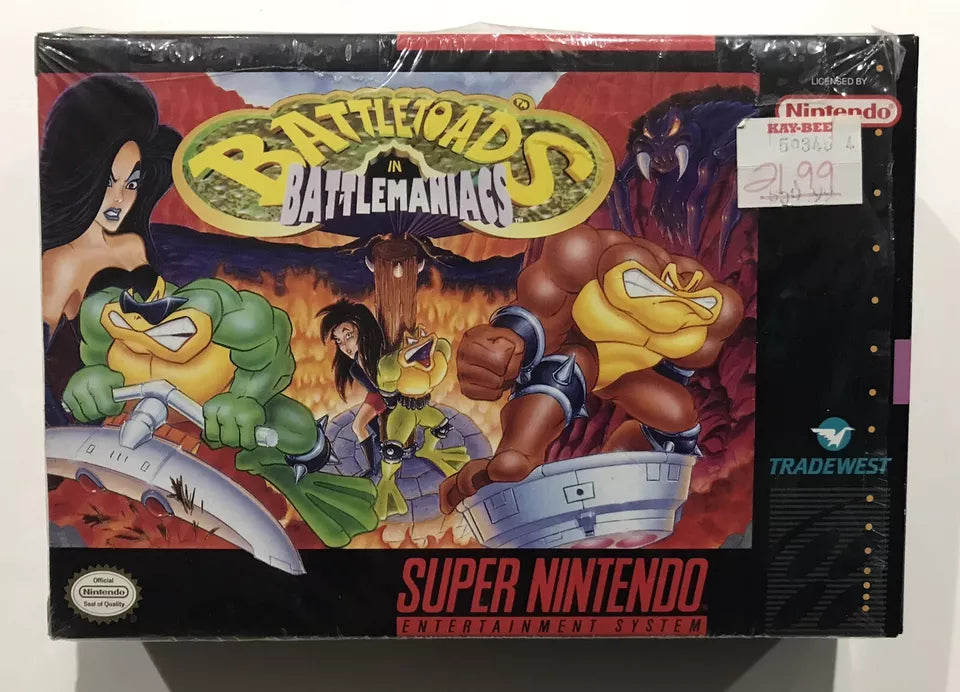 Battletoads in Battlemaniacs SNES Super Nintendo Complete In Box CIB Nr Mint