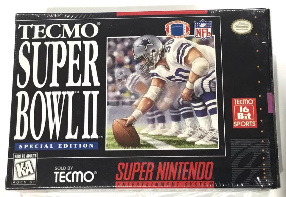 Tecmo Super Bowl 2 II Special Edition Super Nintendo SNES CIB 100% Complete Rare