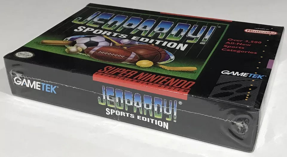 Jeopardy! Sports Edition (Nintendo SNES, 1993) — Brand New FACTORY SEALED