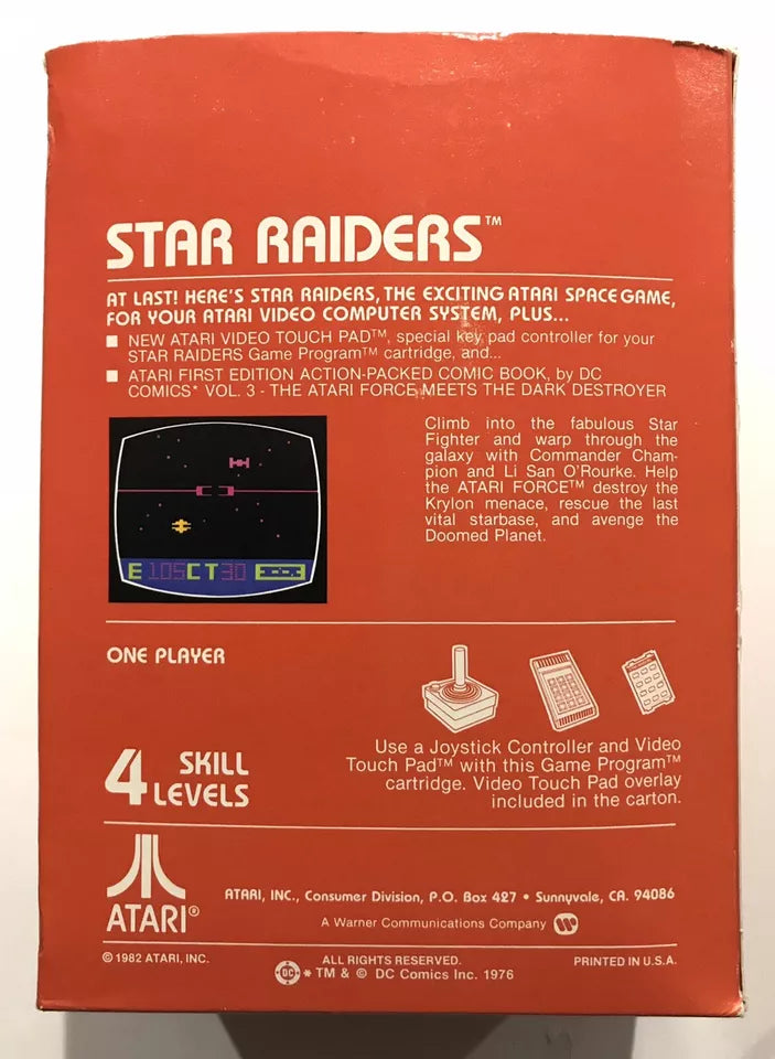 Star Raiders Complete Atari 2600 Game In Box Boxed Original w Touch Pad