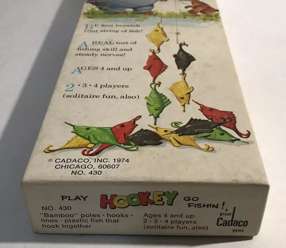 1974 Vintage Play Hookey Go Fishin Board Game New Sealed Cadaco Near Mint