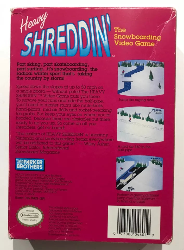 Heavy Shreddin’ Nintendo NES Box Manual Complete + Poster Rare