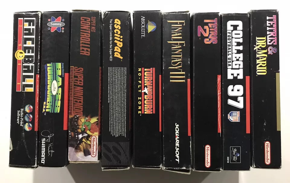 Lot Of 9 (Super Nintendo) SNES Box ONLY, NO GAMES Boxes Only Final Fantasy III 3