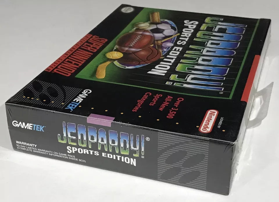 Jeopardy! Sports Edition (Nintendo SNES, 1993) — Brand New FACTORY SEALED