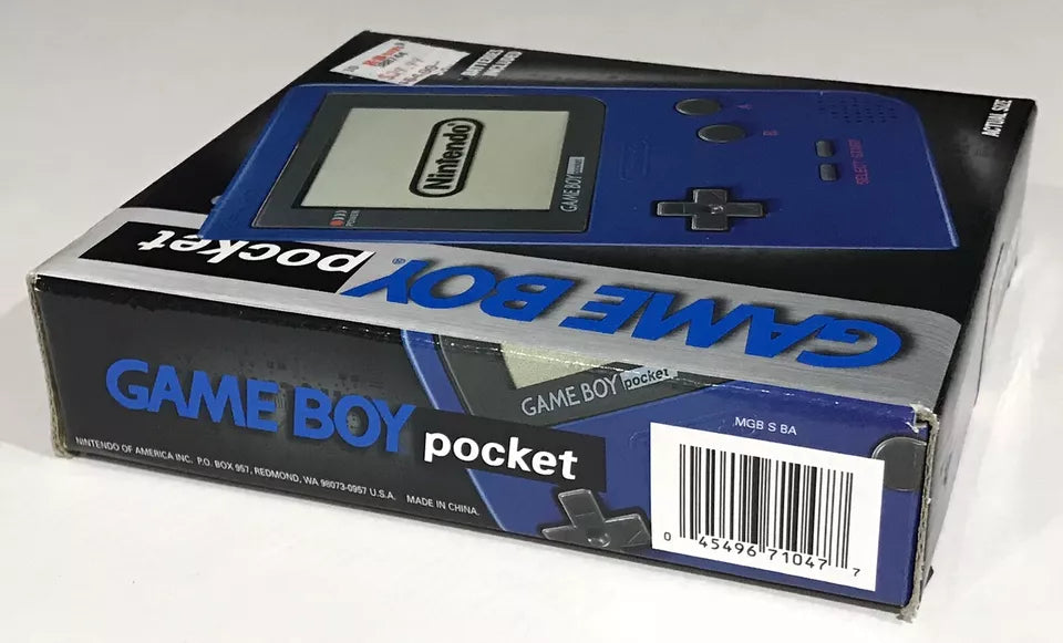 Blue Nintendo Game Boy Pocket System Console NEW Factory Sealed In Box Nr Mint