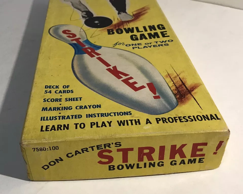 Don Carter's STRIKE Bowling Board Game 1964 Saalfield Publishing Co Artcraft VTG