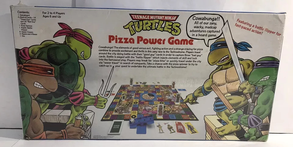 Pizza Power Game Teenage Mutant Ninja Turtles TMNT 1987 Random House NEW SEALED