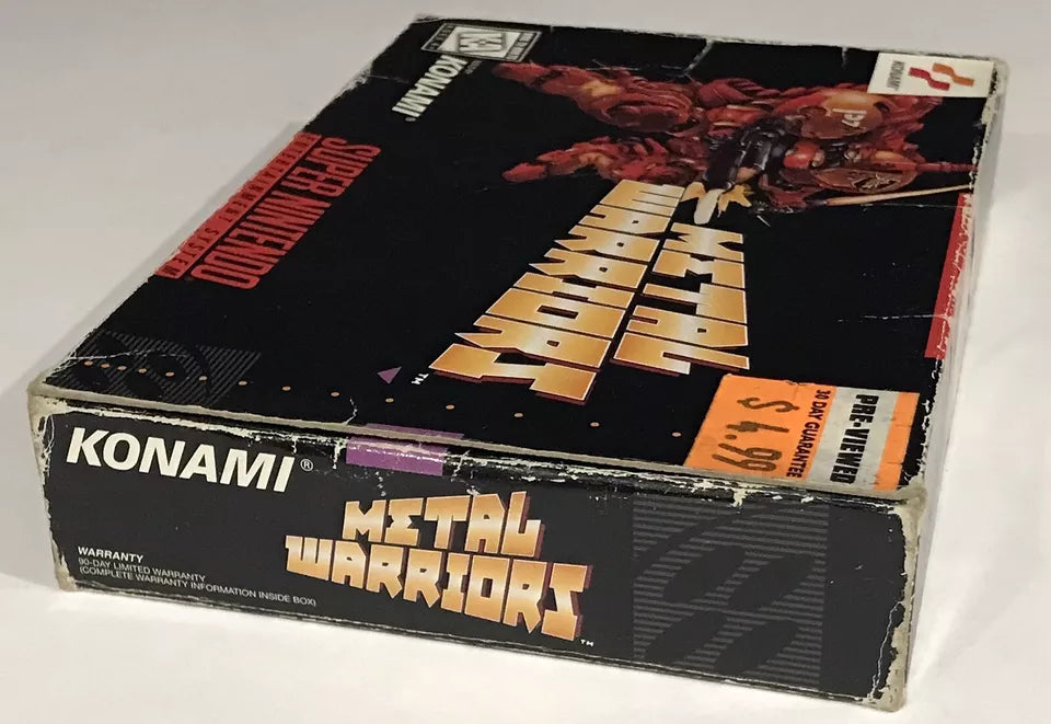 Metal Warriors (Super Nintendo, 1995) Box ONLY, No Game, SNES, Very Rare Konami