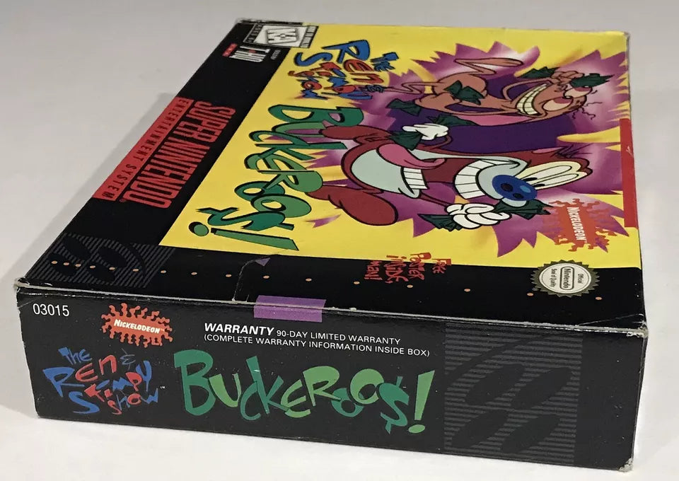 The Ren & Stimpy Show: Buckeroos! Box Only -- No Game SNES Super Nintendo