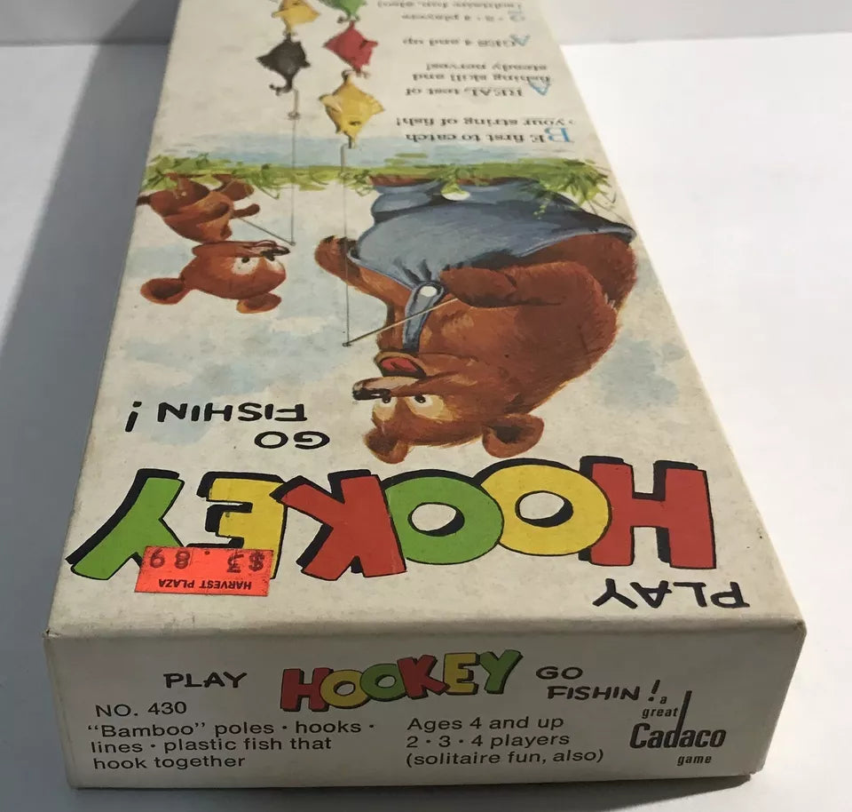 1974 Vintage Play Hookey Go Fishin Board Game New Sealed Cadaco Near Mint