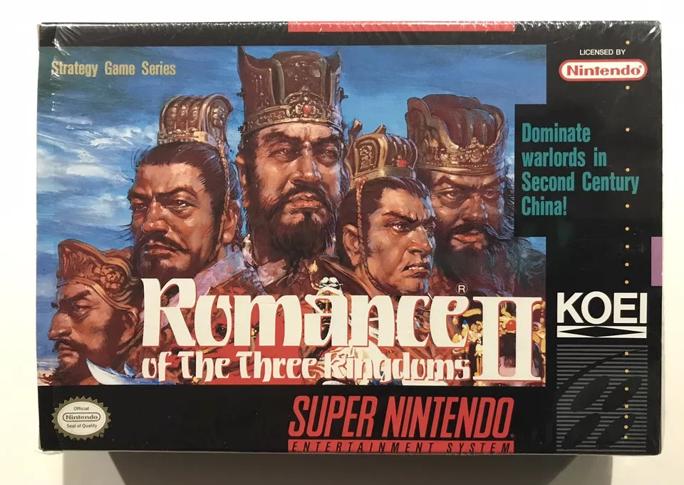 SNES Super Nintendo Romance of the Three Kingdoms II CIB + Manual Map + Reg NM