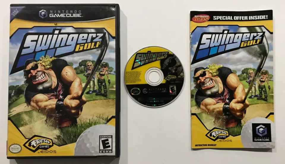 Swingerz Golf Nintendo GameCube Complete in Case Manual Tested