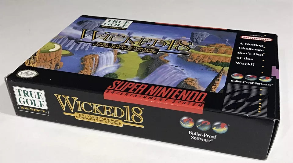 True Golf Wicked 18 (SNES) Super Nintendo CIB Complete + Poster Nr Mint