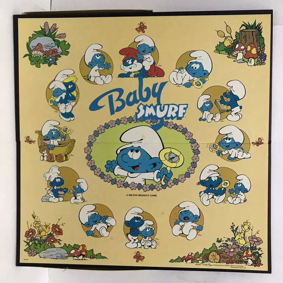 Vintage 1984 Baby Smurf Board Game Milton Bradley Excellent