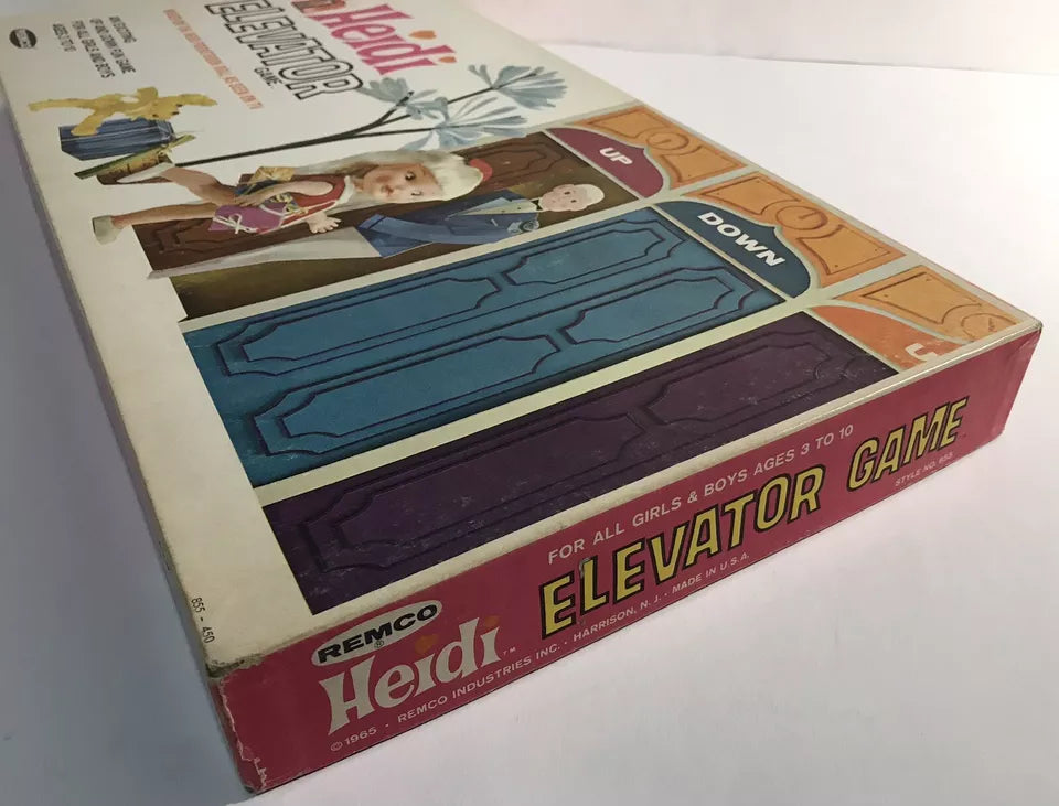 1965 Heidi Elevator Game Remco Industries Board Game Heidi Pocketbook Doll MINT