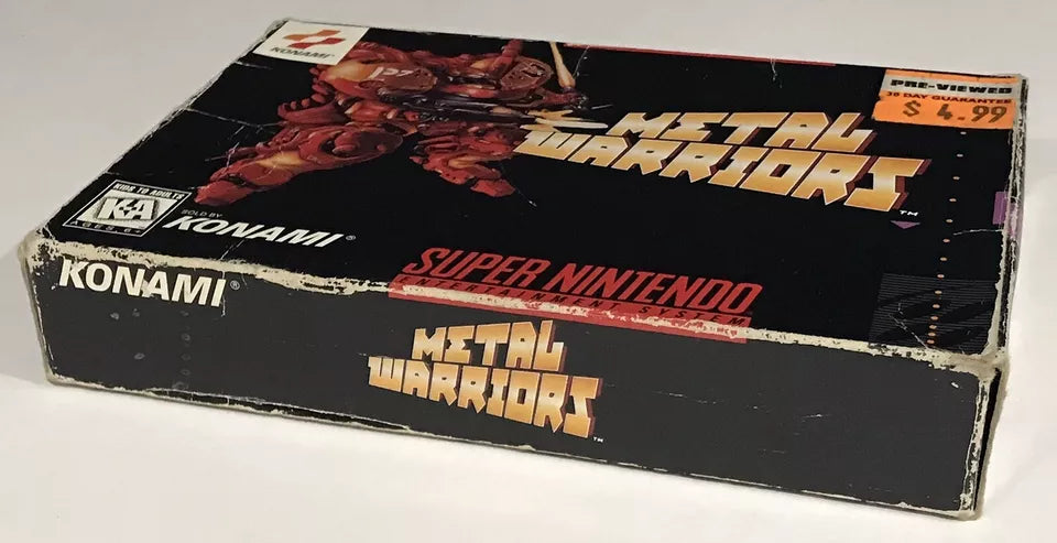 Metal Warriors (Super Nintendo, 1995) Box ONLY, No Game, SNES, Very Rare Konami