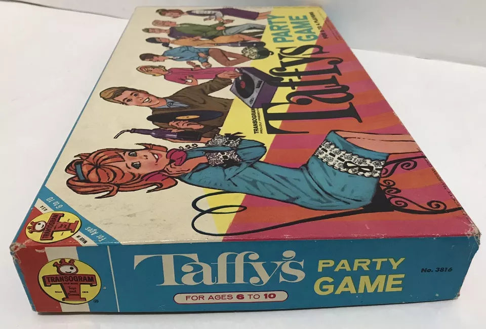 Vintage 1960s Transogram Taffy's Party Board Game Complete