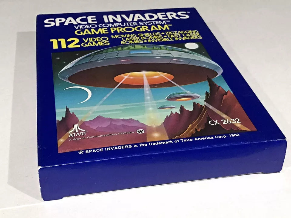 Vintage Atari 2600 SPACE INVADERS Rare Blue Box COMPLETE 1978 Mint