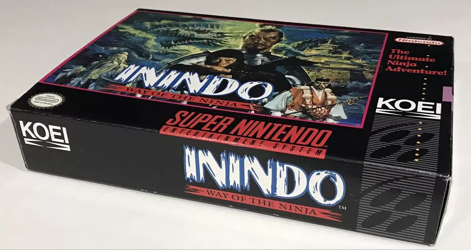 Inindo: The Way of the Ninja Super Nintendo SNES, 1993 Complete 100% CIB Nr Mint