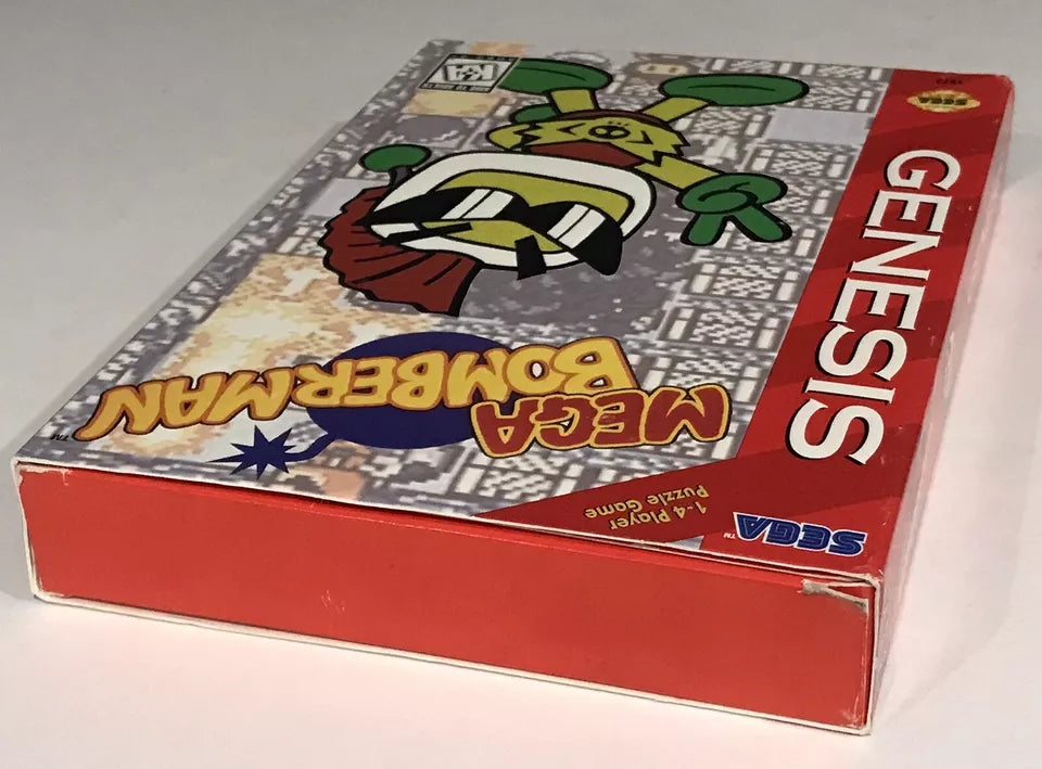 Mega Bomberman (SEGA Genesis) Authentic CARDBOARD BOX ONLY Near Mint