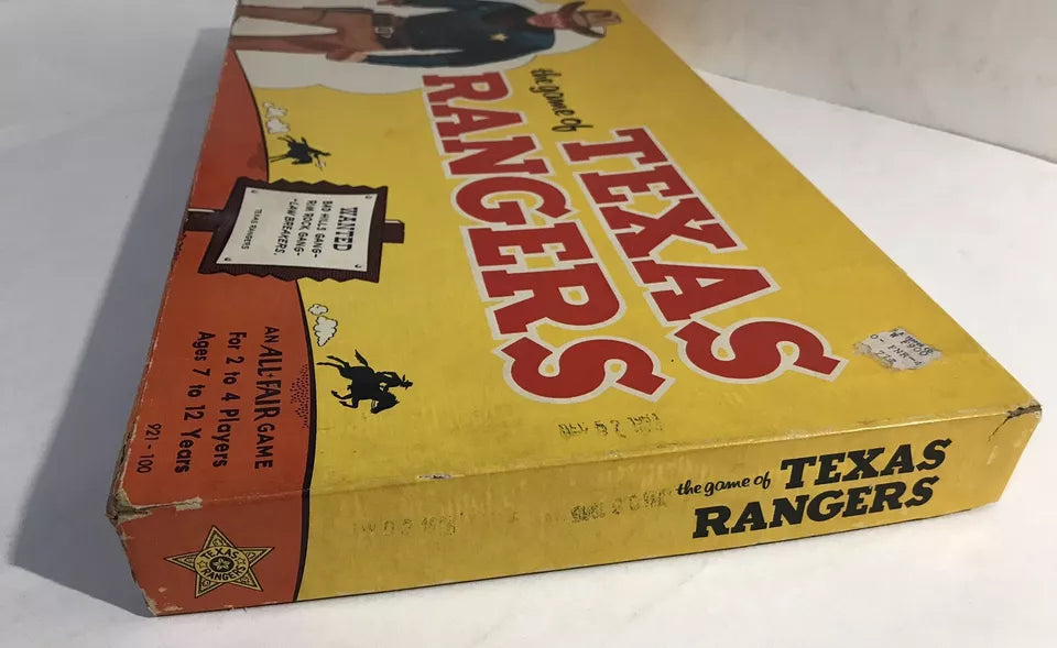 Vintage 1950s TEXAS RANGERS Board GAME by ALL-FAIR Complete Scarce