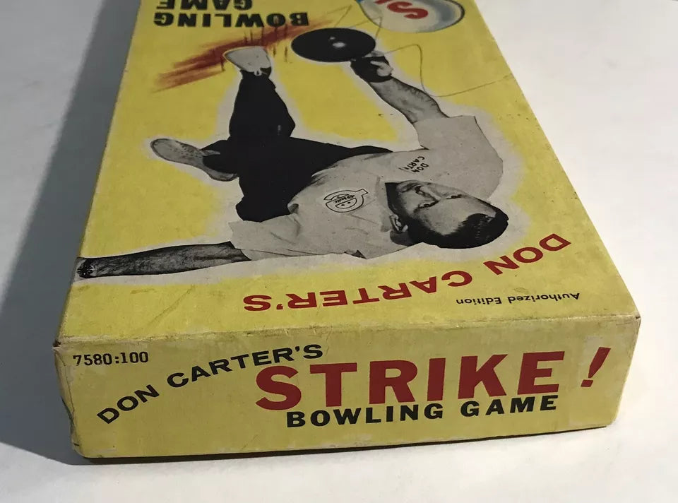 Don Carter's STRIKE Bowling Board Game 1964 Saalfield Publishing Co Artcraft VTG