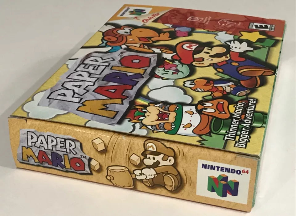 Paper Mario Nintendo 64 N64 Authentic Original Box Manual Complete Nr Mint