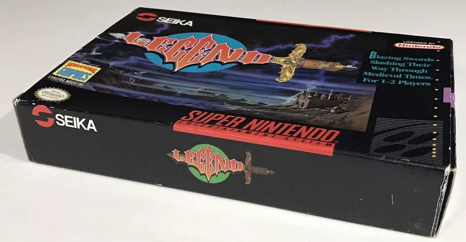 Legend By SEIKA Super Nintendo SNES CIB Complete RARE 2 Player Beat ‘em Up