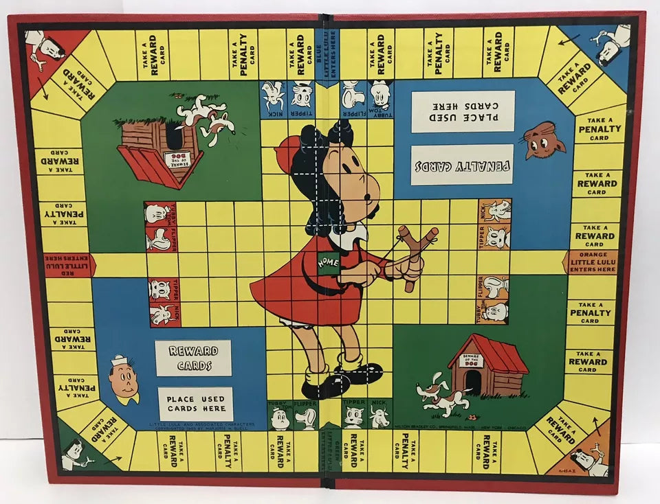 VINTAGE 1945 Little Lulu Adventure Board Game Milton Bradley COMPLETE Excellent