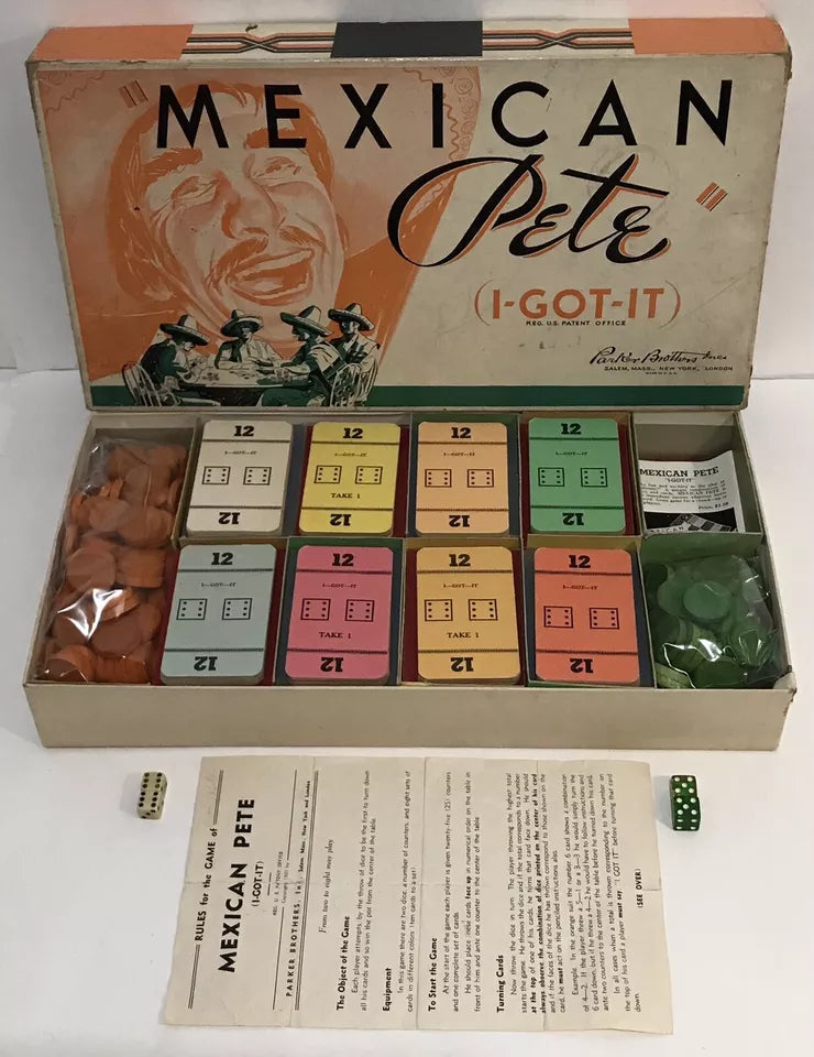 MEXICAN PETE (I -GOT-IT) ~ 1937 Parker Brothers Vintage Rare Board Game COMPLETE