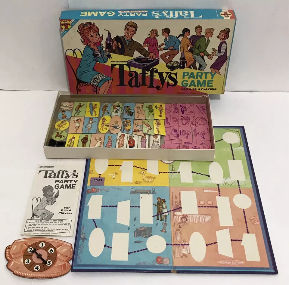 Vintage 1960s Transogram Taffy's Party Board Game Complete