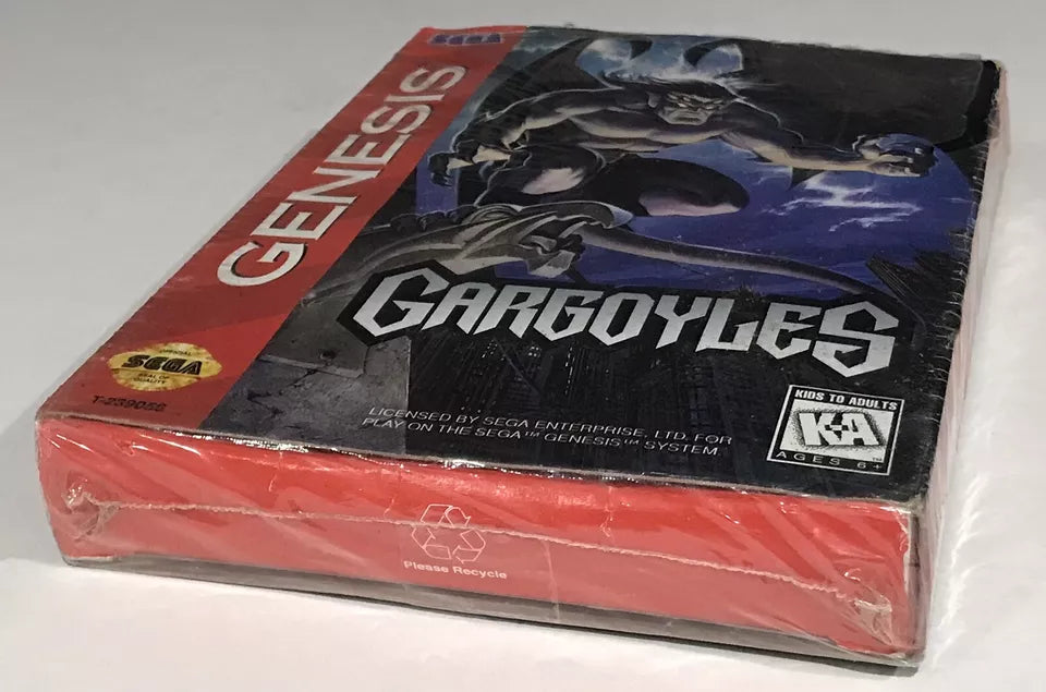 Gargoyles (Sega Genesis, 1995) Box In Cello, Poster, Reg Card Only No Game