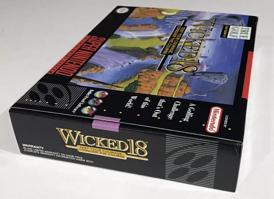 True Golf Wicked 18 (SNES) Super Nintendo CIB Complete + Poster Nr Mint