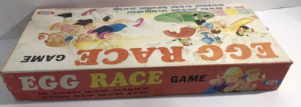 Vintage 1968 Ideal Egg Race Game Complete NEW SEALED Unpunched Unplayed Scarce