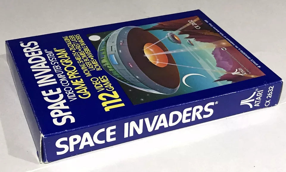 Vintage Atari 2600 SPACE INVADERS Rare Blue Box COMPLETE 1978 Mint