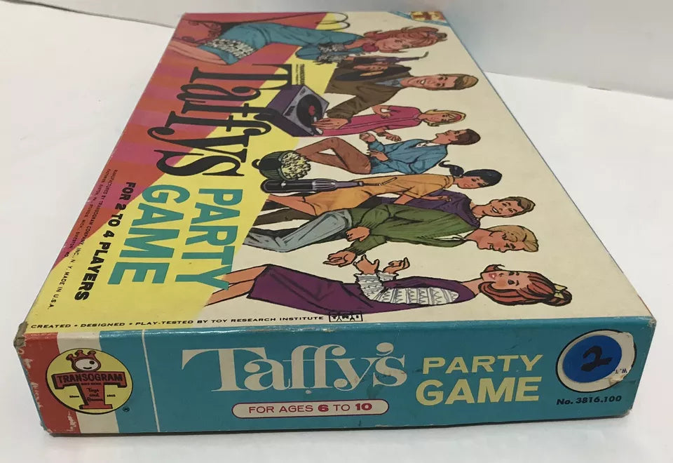 Vintage 1960s Transogram Taffy's Party Board Game Complete