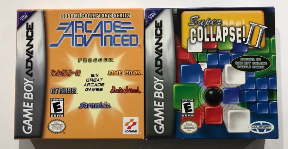 Arcade Advance + Super Collapse II Nintendo Gameboy Advance GBA Complete Nr MINT