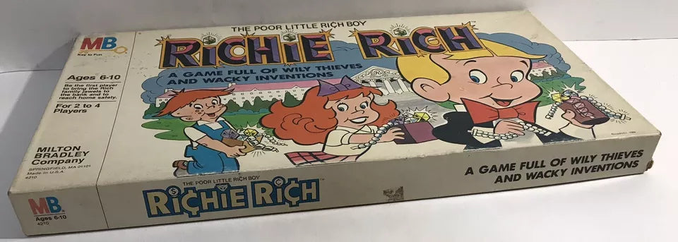 1982 Milton Bradly Richie Rich Wacky Inventions Board Game Vintage Unpunched New