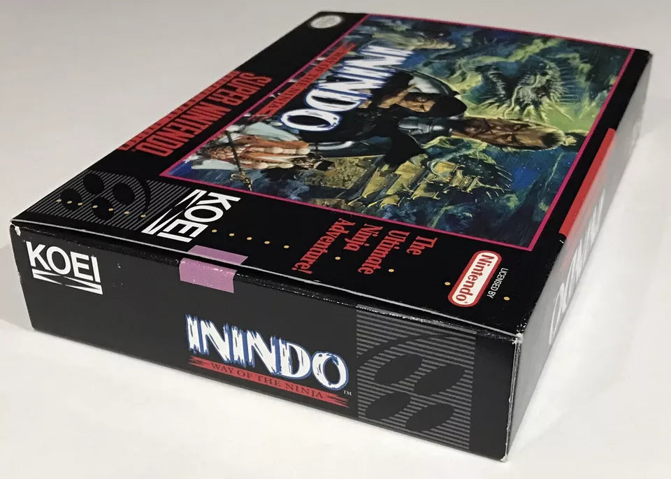 Inindo: The Way of the Ninja Super Nintendo SNES, 1993 Complete 100% CIB Nr Mint