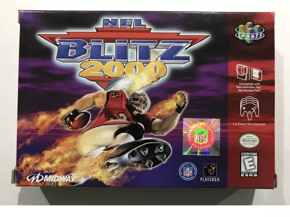 NFL Blitz 2000 Nintendo 64 N64 Authentic Original Box Manual Complete Nr Mint