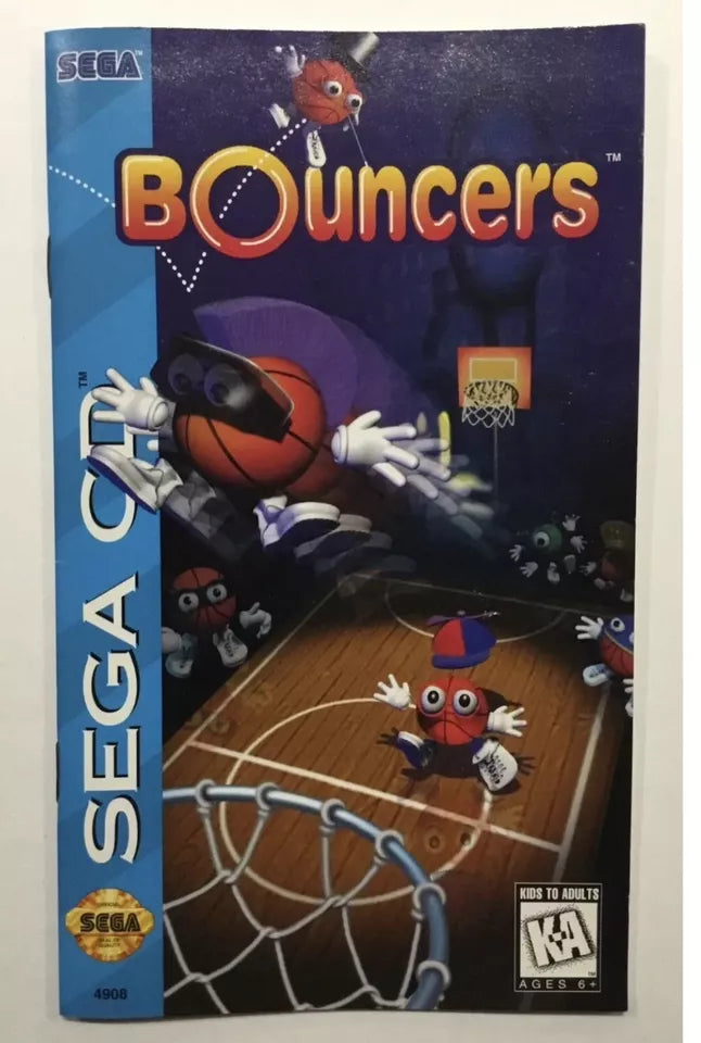 Sega CD Bouncers 1994 Manual Only with registration card