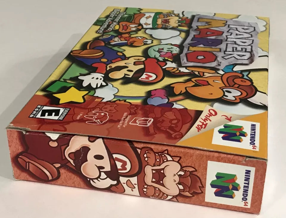 Paper Mario Nintendo 64 N64 Authentic Original Box Manual Complete Nr Mint