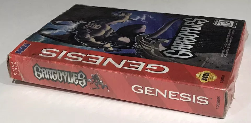 Gargoyles (Sega Genesis, 1995) Box In Cello, Poster, Reg Card Only No Game