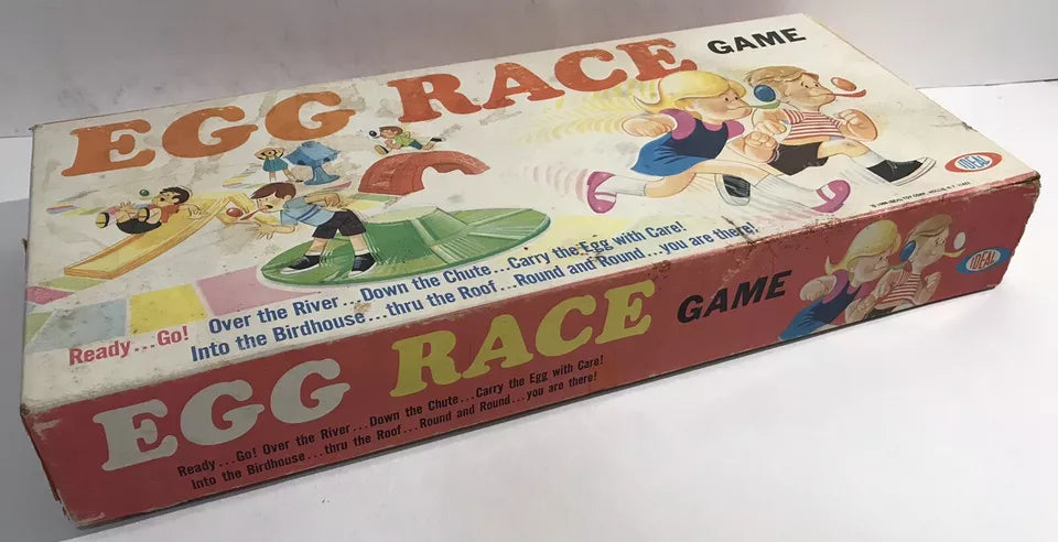 Vintage 1968 Ideal Egg Race Game Complete NEW SEALED Unpunched Unplayed Scarce