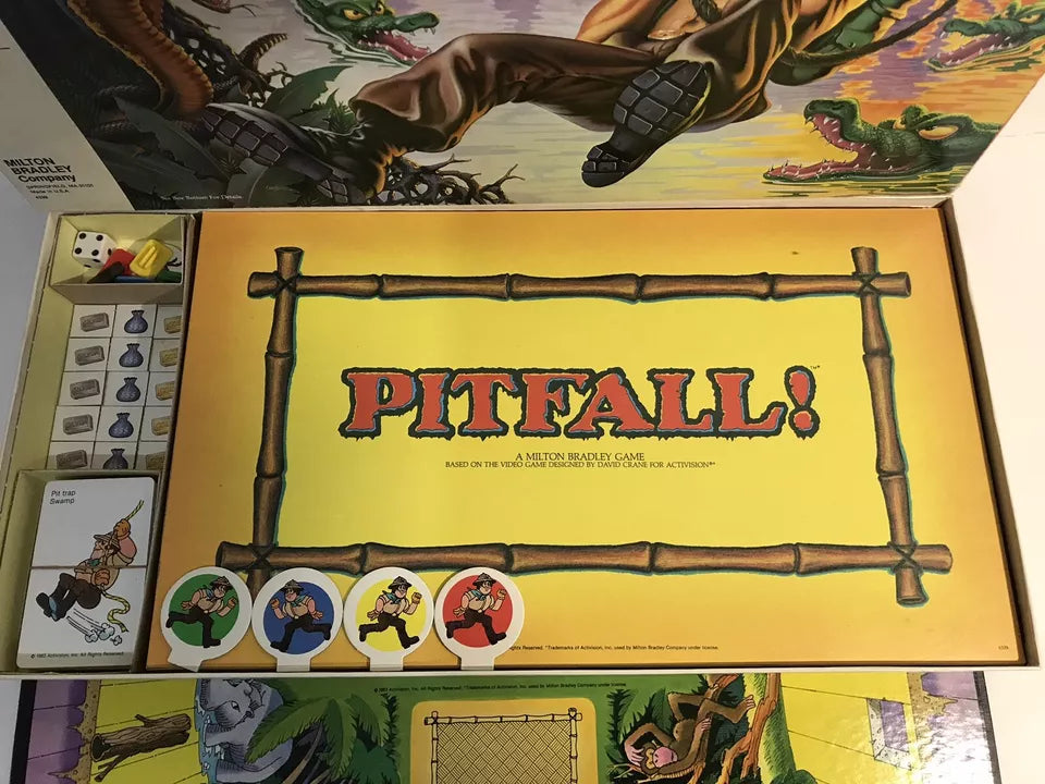 MB Milton Bradley Pitfall Board Game Based on Atari Activision 100% Complete