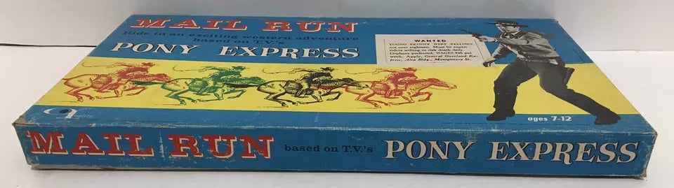 Mail Run Pony Express TV Series Based Quality Games 1960 Grant Sullivan Complete