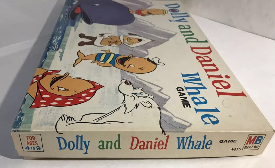 Vintage 1963 Milton Bradley Dolly and Daniel Whale Cartoon Game Near Mint