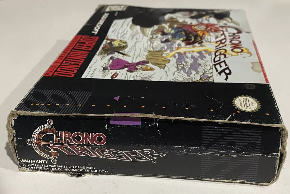 Chrono Trigger (SNES, 1995) BOX, TRAY, MANUAL & POSTER ONLY. *-NO CARTRIDGE-*